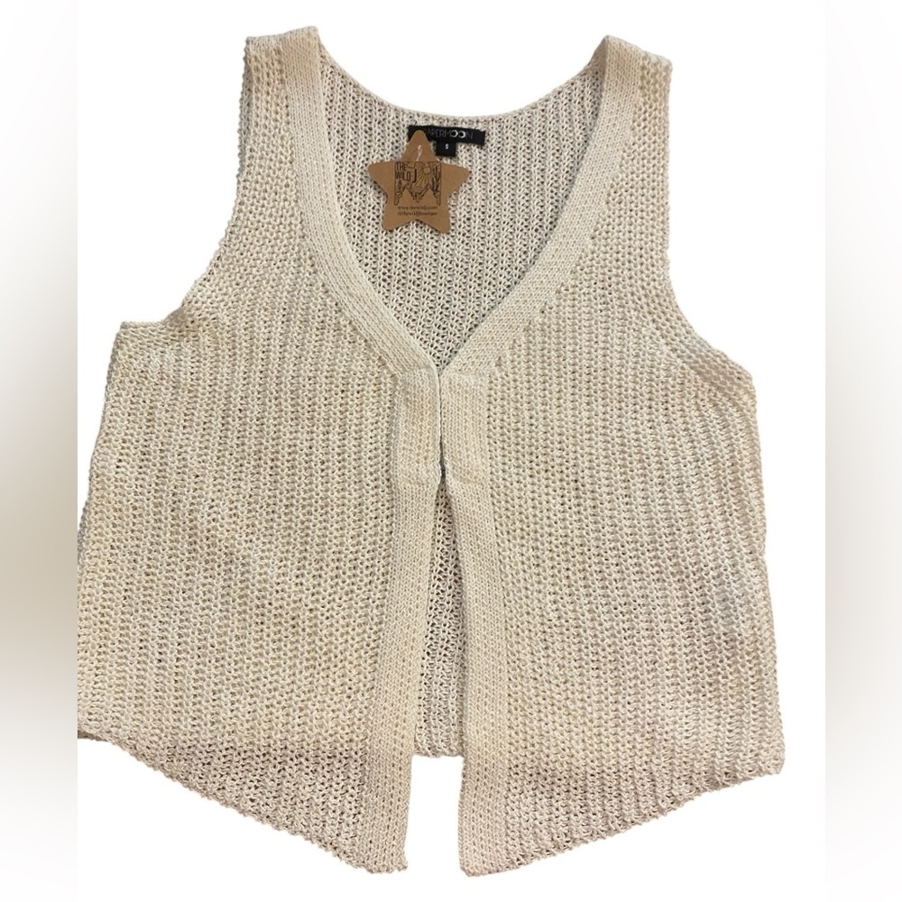 Women’s Sleeveless Knit Layered Cardigan Vest New Size small Paper Moon - Picture 1 of 9